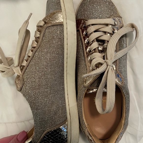 Rose Gold Christian Louboutin Sneakers - Picture 5 of 6